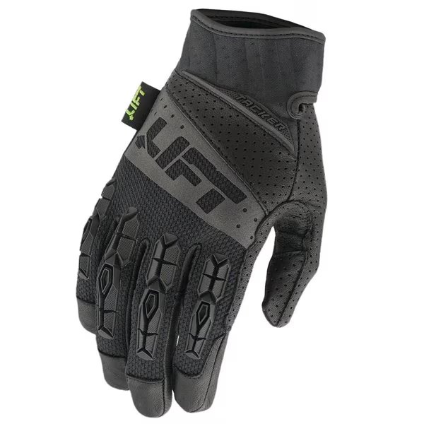 TACKER Glove BlackBlack Genuine Leather AntiVibe, Lift Safety, Mfr#: GTA-17KK2L